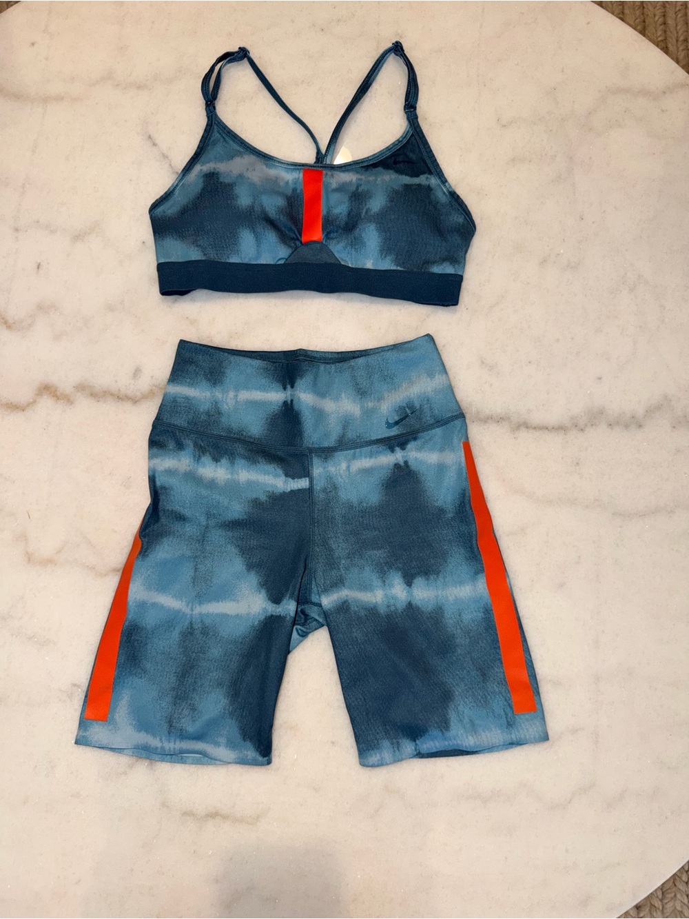 Nike Blue Tie-Dye Dri-FIT Sports Bra